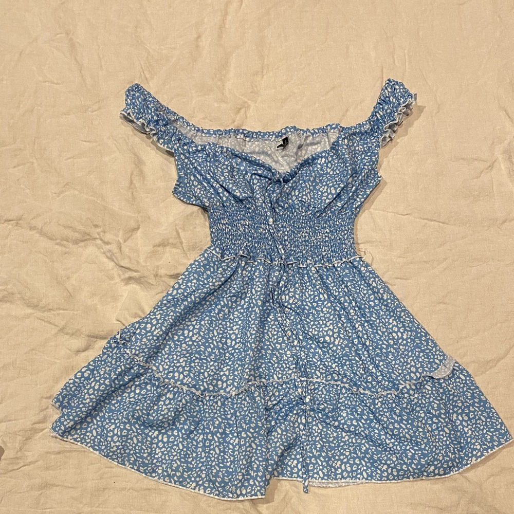 Boho peasant mini dress